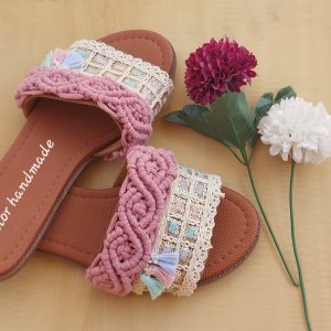 Macrame slipper