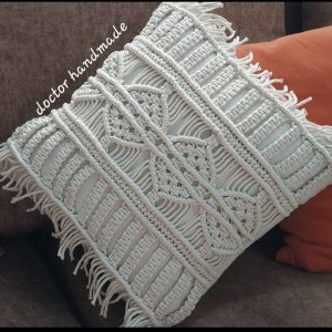 macrame cushion cover for decoration