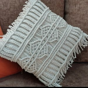 macrame cushion cover for decoration