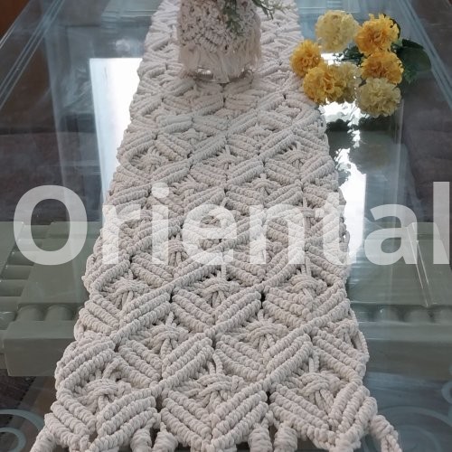 Macrame dining tablecloth