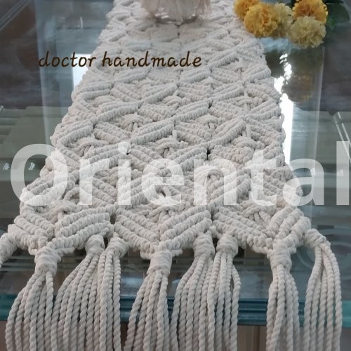 Macrame dining tablecloth