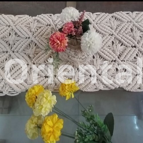 Macrame dining tablecloth