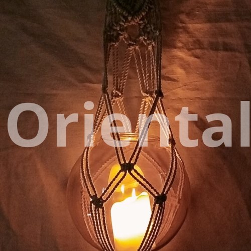 Macrame candle holder for decoration