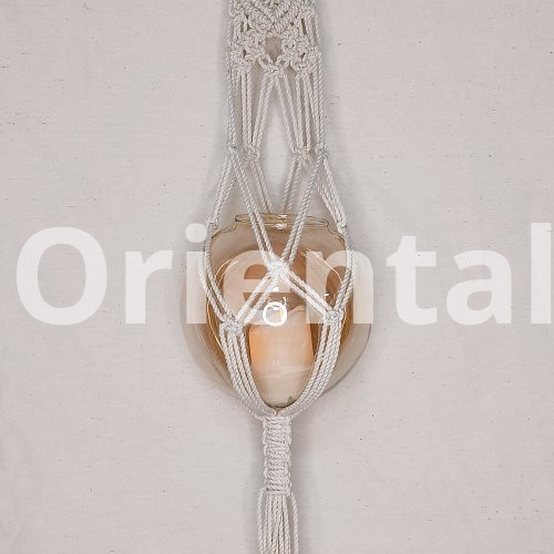 Macrame candle holder for decoration