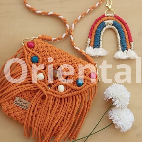 Macrame cross bag for kids