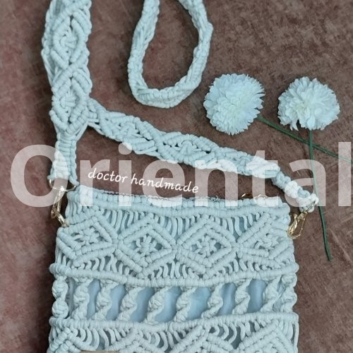 Macrame cross bag