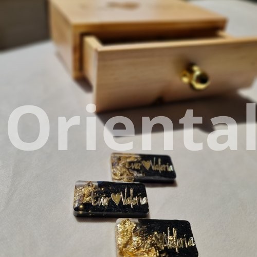 resin domino box with name