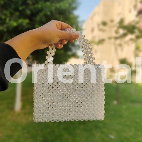 White crystal handbag