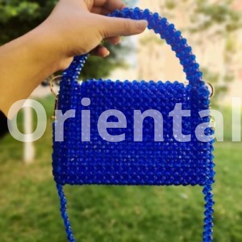 Blue crystal handbag and crossbody bag