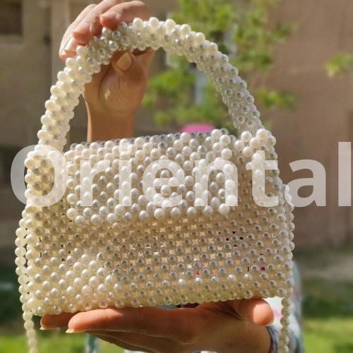 plastic pearl beads handbag