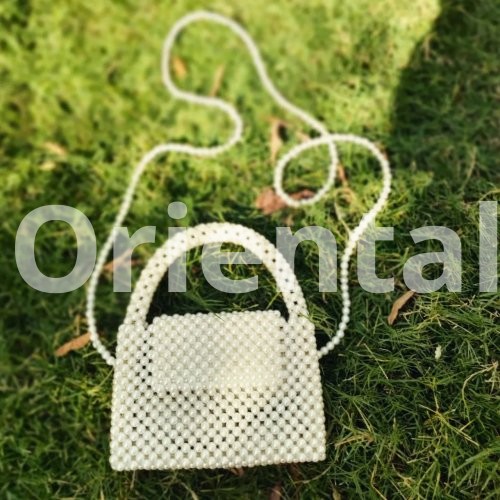 plastic pearl beads handbag