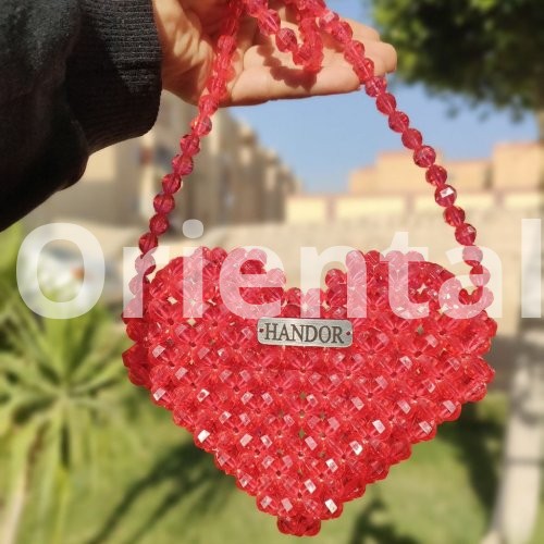 Red heart crossbody bag