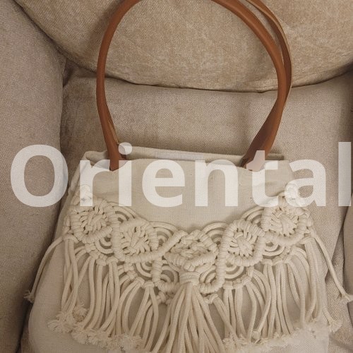 Women's macrame handbag made from cotton