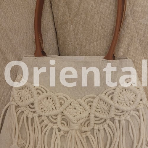 Women's macrame handbag made from cotton