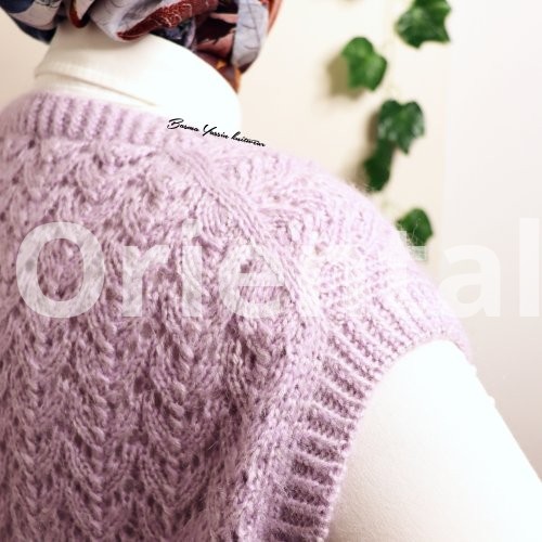 Lavender knitted winter vest