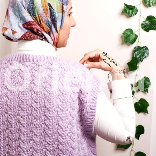 Lavender knitted winter vest