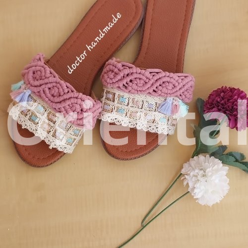 Macrame slipper