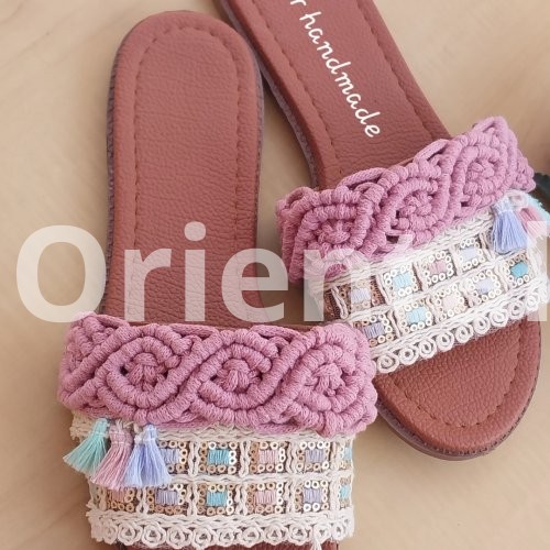 Macrame slipper