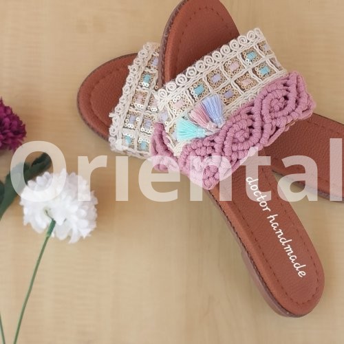 Macrame slipper