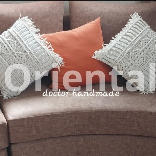 macrame cushion cover for decoration