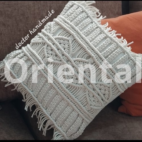 macrame cushion cover for decoration