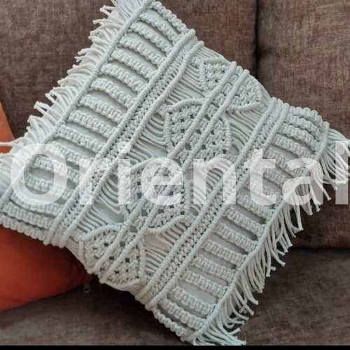 macrame cushion cover for decoration