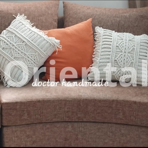 macrame cushion cover for decoration