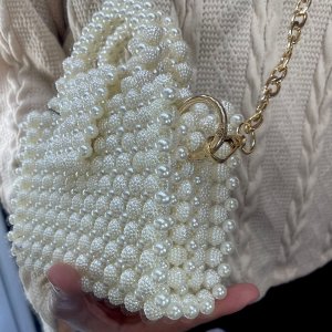 mixed pearls beaded bag