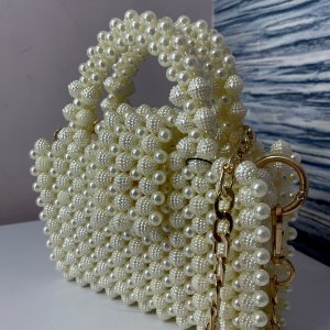 mixed pearls beaded bag