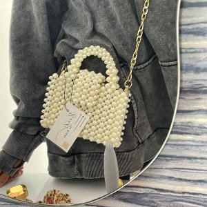 mixed pearls beaded bag