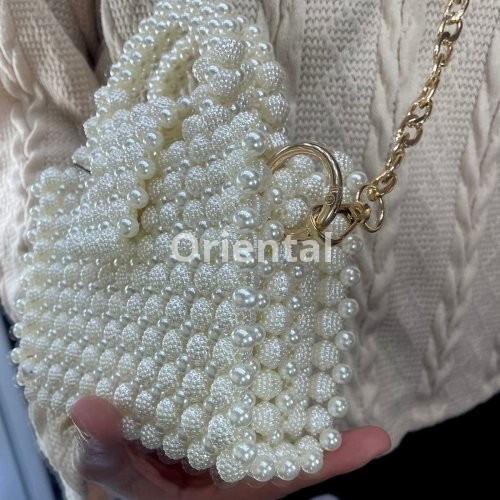 mixed pearls beaded bag